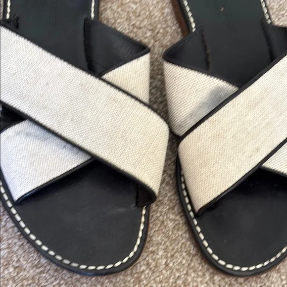 Katharine Page Black and Cream Slide Sandals - Picture 5 of 5